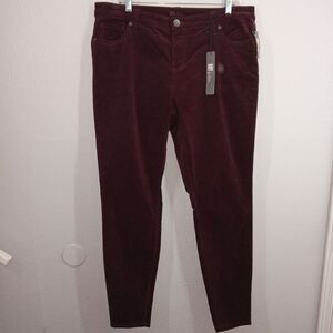 Kut from the Kloth Diana Fab Corduroy Pants High Rise 14 NWT